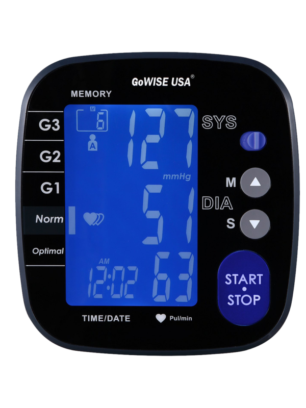 GoWISE USA Advanced Control Digital Blood Pressure Monitor - Image 2